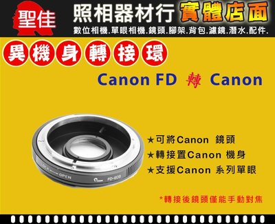 【聖佳】Pixco 含校正鏡片 CANON FD 老鏡頭 Canon EOS EF DSLR 機身轉接環