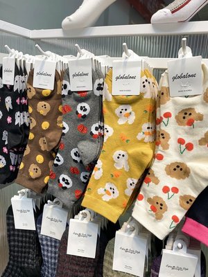 韓國進口東大門glalalane卡通水果小動物甜美可愛中筒襪子女秋季