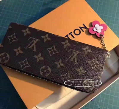 Louis Vuitton LV M60742 Clemence 玫紅色 拉鍊長夾 LV長夾現貨