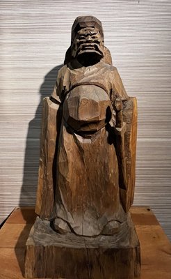 【啟秀齋】吳榮賜 鍾馗 木雕 雕刻 1993年創作 高約48公分
