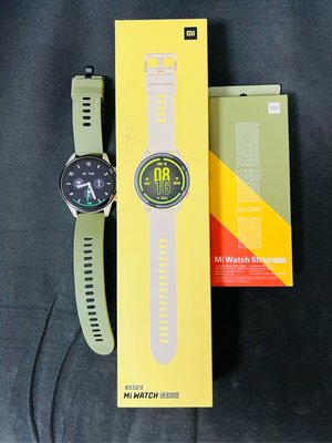*小米手錶 運動版 台灣公司貨 功能正常 配件盒裝完整 送全新盒裝原廠2色錶帶 實物實拍 買到賺到