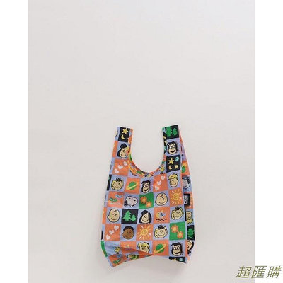 手提 韓系 日系美國baby baggu x snoopy  小尺寸 聯名款 環保購物袋手提袋 防撕裂抗污尼龍可回收環保材質購物袋