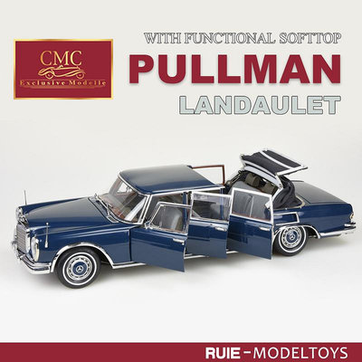 收藏模型車 車模型 1:18 CMC奔馳600普爾曼100 Limousine敞篷版合金汽車模型