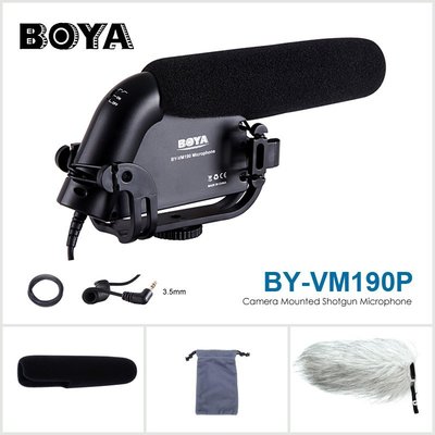 【EC數位】BOYA BY-VM190P 槍型電容式麥克風 立體聲雙軸電容式麥克風攝影機單眼相機錄音錄影收音採訪直播