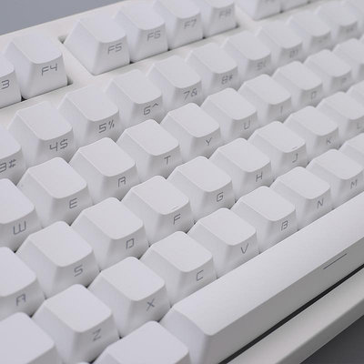 腹靈MK870 純白側刻 機械鍵盤 有線客制化 游戲靜音