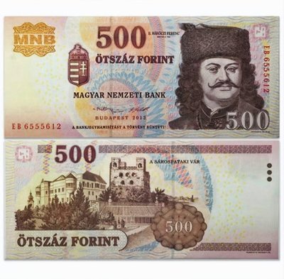 現貨全新UNC 2013年 匈牙利500福林 紙幣 外國錢幣 歐洲可開發票