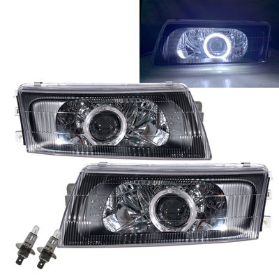 卡嗶車燈 適用於 Mitsubishi 三菱 Lancer 98-01 轎車 四門車 光導LED光圈魚眼 V2 大燈