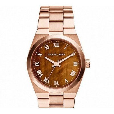 MICHAEL KORS 新款剛鏈大理石紋理石英圓盤女士腕錶手錶