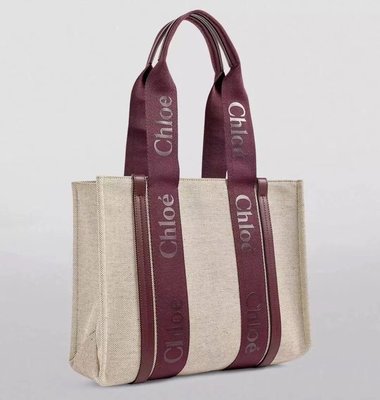 美國代購Chloe Woody Tote Bag 新款 帆布 托特包購物包斜跨包