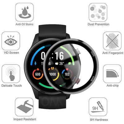 小米手錶 S1 active 保護膜 運動版智能手錶螢幕保護膜的3D彎曲邊緣全軟保護膜蓋小米color 運動版保護膜