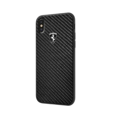 【鼎立資訊 】法拉利 Ferrari iPhone X 碳纖背蓋(黑色)