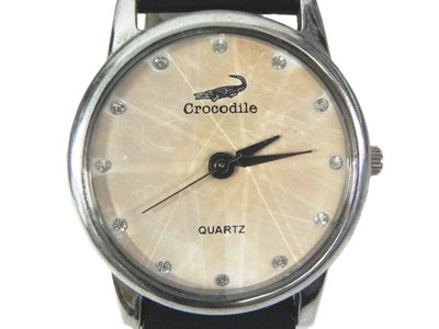 石英錶 [CROCODILE S3036] 鱷魚-傳統圓錶[粉紅色鑽石鏡面] 軍錶/時尚/中性錶