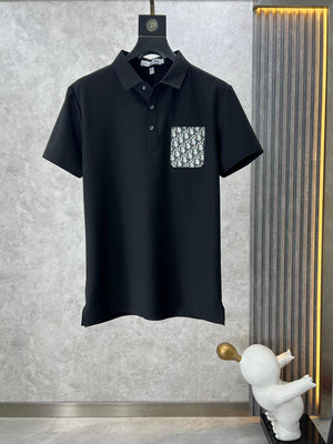 。Dior 迪奧 2024Ss春夏新款翻領短袖POLO衫T恤，專柜同步在售，珠地棉面料，舒適透氣，前胸log NO167618