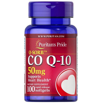 美國進口輔酶Q10軟膠囊50mg*100粒心臟健康PuritansPride