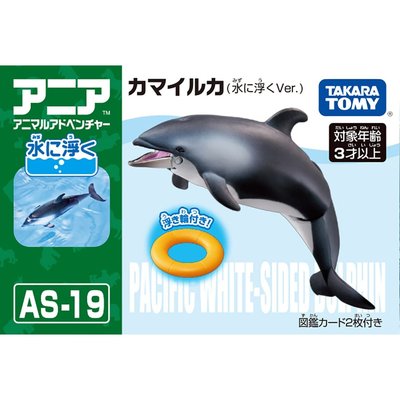【阿LIN】 61544 AS-19 海豚 漂浮版 海洋動物 動物模系列 知識 認知 教育 正版 TAKARA TOMY