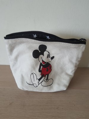 迪士尼 Disney 米奇 多功能 隨身包 化妝包 貴重包 手拿包 零錢包 鑰匙包 二手出清