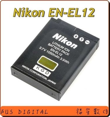 NIKON EN-EL12 原廠鋰電池 P310 P330 P340 AW120 S9900 S640 S710 *22