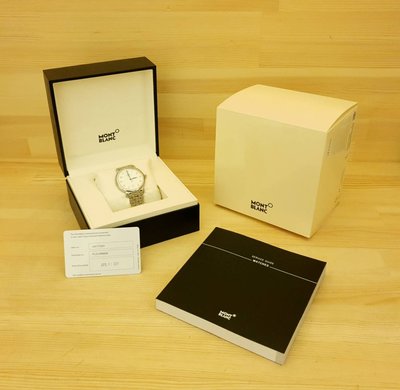 萬寶龍 117323 STAR系列自動銀面日期顯示腕錶(鍊帶款/39mm)*只要38000元*(D03106)