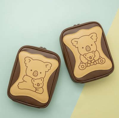 ☆Juicy☆日本雜誌附錄 樂天小熊餅 巧克力 收納包 文具 化妝包 筆袋 收納袋 小物包 手拿包 萬用包 2331