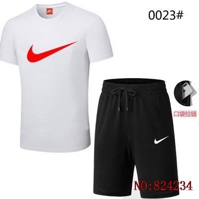 【熱賣精選】 Nike耐克 健身衣套裝男兩件套短袖T恤訓練服籃球緊身衣健身房運動服高品質