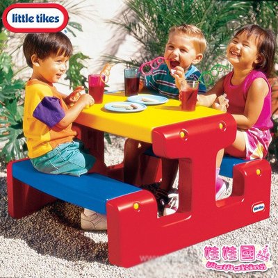 娃娃國【美國Little Tikes 桌椅系列-童樂野餐桌(1.5Y)】兒童傢俱.塑膠桌椅