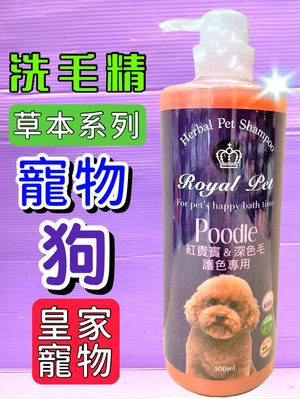 ☘️小福袋☘️皇家寵物➤紅貴賓&深色毛專用 洗毛精 500ml/瓶➤沐浴乳 草本溫和 低敏感 Royal Pet 犬 狗
