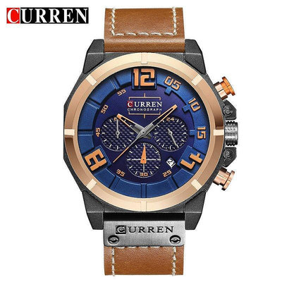 CURREN/卡瑞恩 8287男士手錶男錶 時尚運動手錶皮帶手錶男