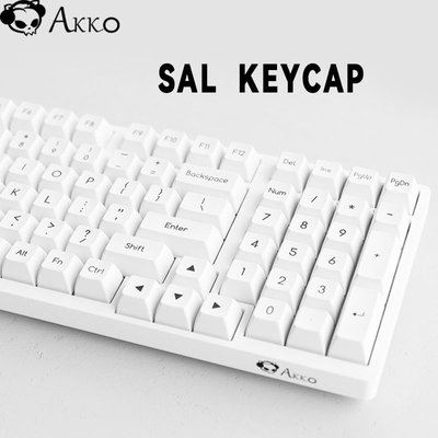 【現貨上新】Akko SAL profile鍵帽大全套黑白二色海洋之心 黑金ABS Double Shot二色工藝機械鍵盤鍵帽