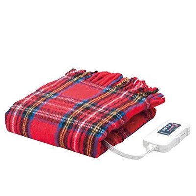 日本 NAKAGISHI NA-055H 紅色格紋 單人電熱毛毯 140×82cm 可水洗 鋪蓋兩用 保暖 智【全日空】