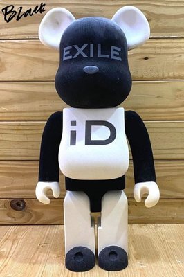 BLACK美中古MEDICOMTOY BE@RBRICK x放浪兄弟EXILE絨布ID庫柏力克小熊