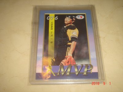 中華職棒 兄弟象隊 洪一中 1995 職棒六年 #076例行賽 MVP  1/10000 球員卡
