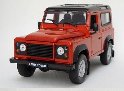 現貨熱銷-汽車模型Land Rover 荒原路華1：24 Defender 汽車金屬模型 合金汽車模型 仿真汽車金