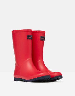 Miolla 英國品牌Joules Kids 兒童款紅色Roll-up可折疊中筒雨靴/雨鞋