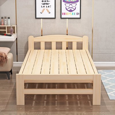熱賣 便攜折疊床單人床雙人床午休床兒童小床簡易床實木床1.2米硬板床