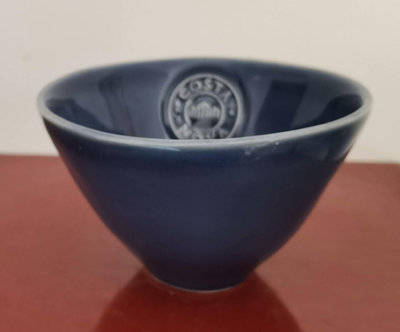 日本中古Costa Nova葡萄牙徽標霽藍釉茶碗，直徑11.
