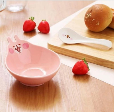 全新 現貨 卡娜赫拉小動物 造型陶瓷湯碗湯匙組（特價179元）