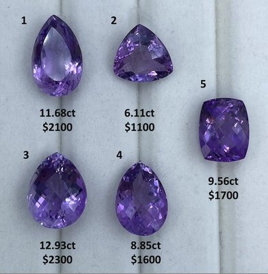 【凱兒寶石】天然紫水晶 6~12ct 其他形狀尺寸可詢問 賣場另售:紅藍寶丹泉石拓帕石黃水晶葡萄石沙佛萊