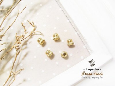 DIY串珠材料˙隔珠配件 黃銅實心車輪小圓帽珠【F6235】約3*4mm一份6P 手工飾品《晶格格的多寶格》