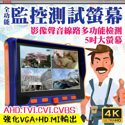 HDMI VGA 5吋 液晶螢幕 小螢幕 AHD TVI CVI 監控 監視器 攝影機 DVR NVR 工程寶 1080P 4K 8MP 5MP 720P 4路