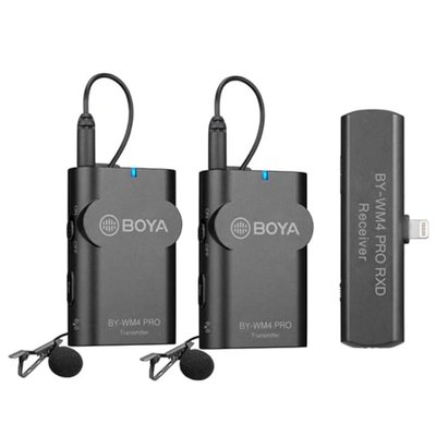 Boya BY-WM4 Pro K4〔RXD接收x1+發射x2 (1對2)〕 數字 雙通道 無線麥克風 公司貨