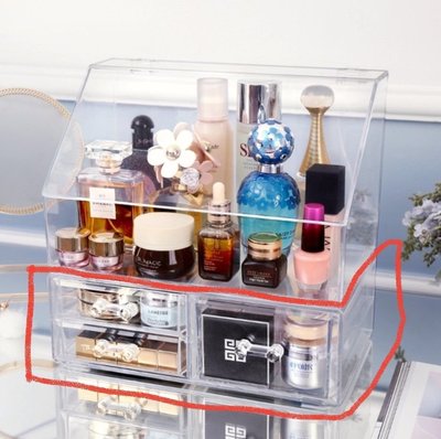 EK 壓克力保養品 化妝品 CHANEL香水 彩妝 刷具 飾品收納盒 收納架 透明收納盒 三格抽屜款 現貨