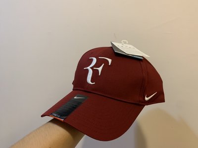 Nike RF Hat CAP費德勒 Roger Federer 暗紅白RF標誌排汗網球帽 8800元全球斷貨 最後一頂