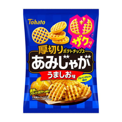 「日本進口」￼Tohato東鳩 厚切網狀洋芋片(甘鹽風味)58g