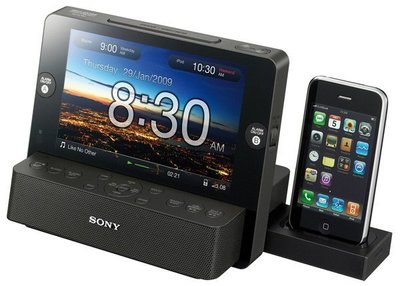 SONY ICF-CL75iP數位相框 鬧鐘音響iPhone喇叭iPod收音機 蘋果手機播放機 時鐘SD卡7"液晶7成新