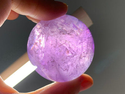 天然巴西高透紫水晶球擺件