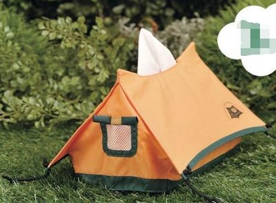 日本進口 好品質可愛有趣面紙盒露營帳篷設計感衛生紙盒房屋面紙盒送禮禮物  5182c