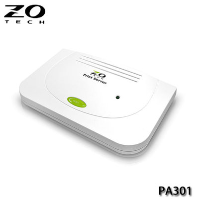 【MR3C】含稅 綠色新版 ZO TECH 零壹 PA301 三埠印表機伺服器(平行埠25pin*3)