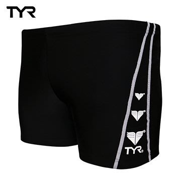 ~有氧小舖~美國品牌 TYR 男用四角黑色訓練款泳褲Logo Boxer