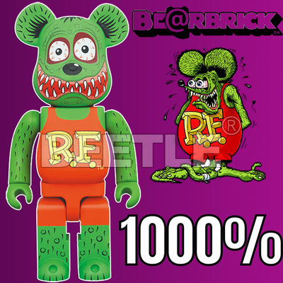 BEETLE BE@RBRICK RAT FINK 芬客鼠 老鼠芬克 BEARBRICK 庫柏力克熊 1000%