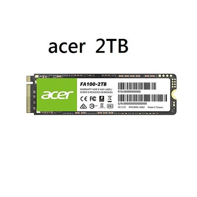 《SUNLINK》Acer FA100 2TB PCIe M.2 SSD固態硬碟 5年保固
